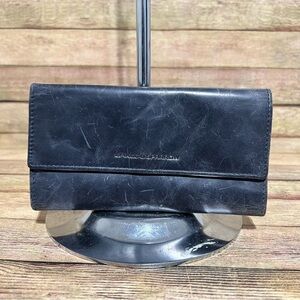 Spikes & Sparrow Black Leather Wallet